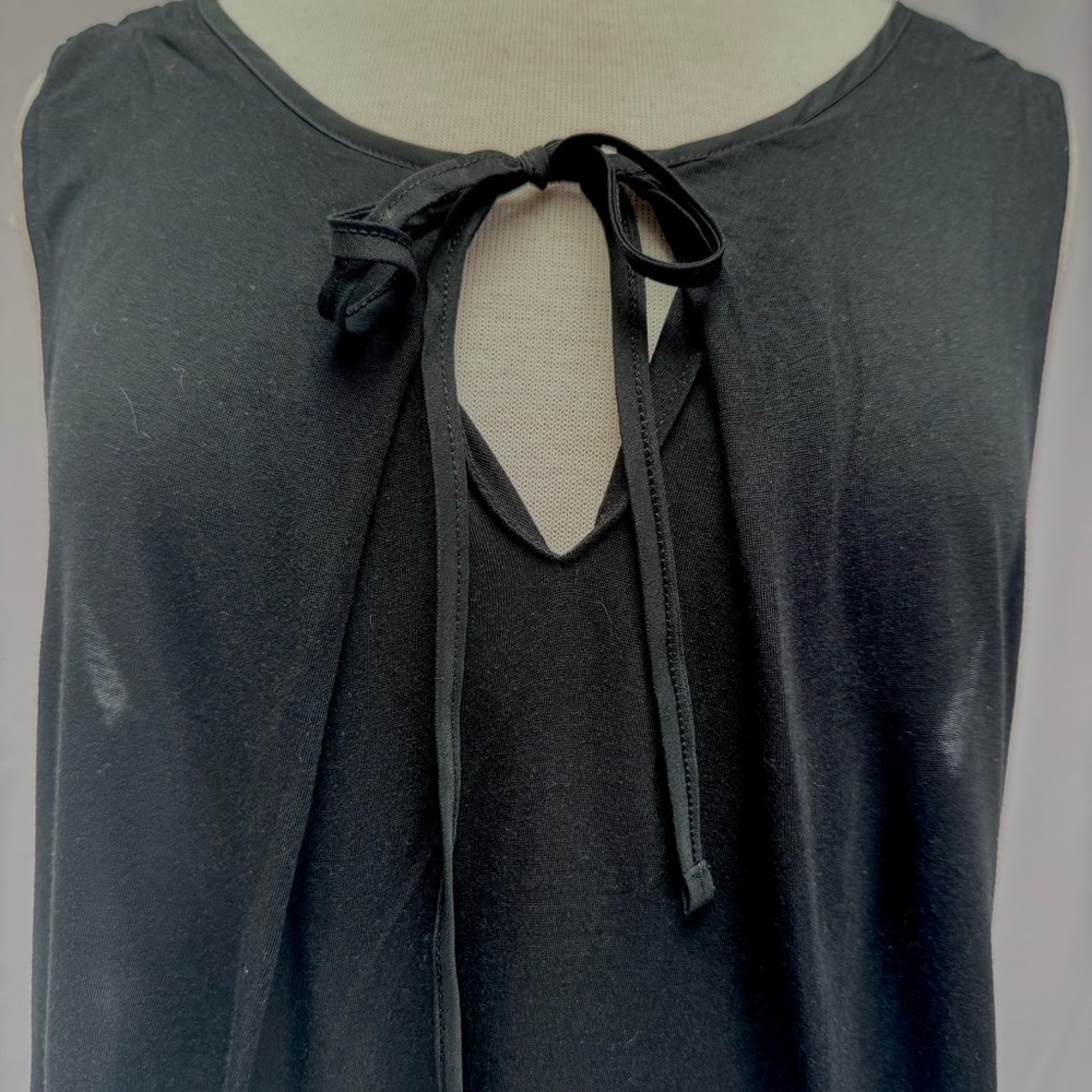 Banana Republic Black Tie-Neck Sleeveless Tank